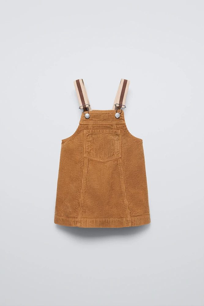 CORDUROY PINAFORE DRESS