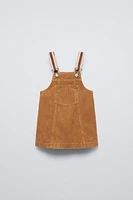 CORDUROY PINAFORE DRESS