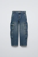 WIDE FIT CARGO JEANS