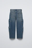 WIDE FIT CARGO JEANS