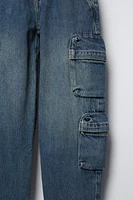 WIDE FIT CARGO JEANS