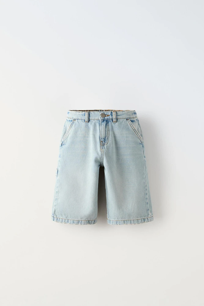 DENIM CARPENTER SHORTS