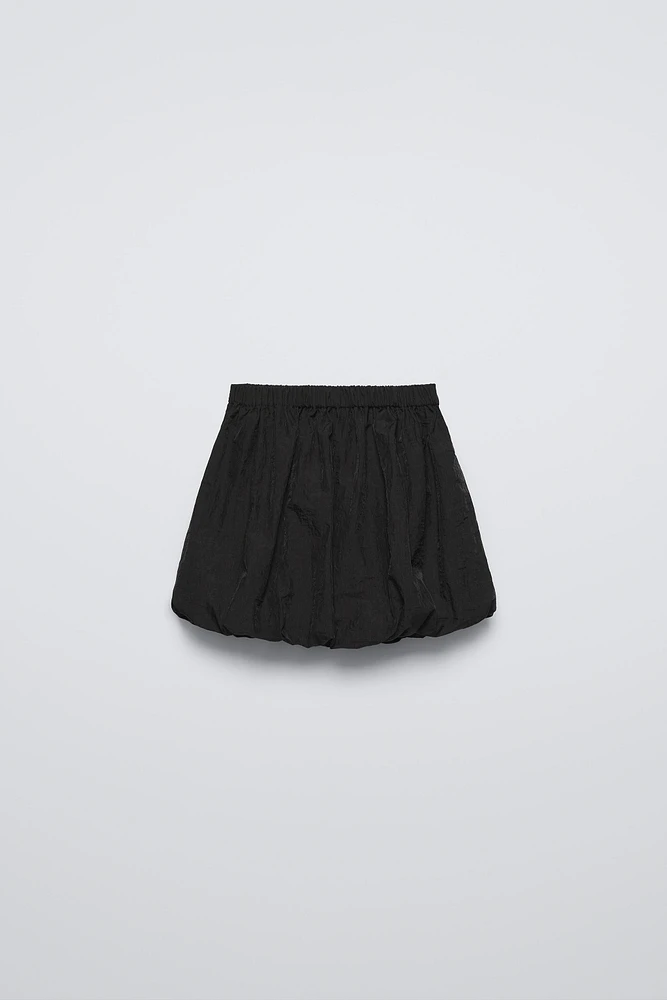 WRINKLE-EFFECT BALLOON SKIRT