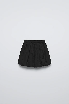 WRINKLE-EFFECT BALLOON SKIRT