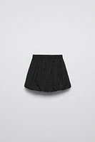 WRINKLE-EFFECT BALLOON SKIRT