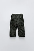 ANIMAL PRINT CARGO PANTS