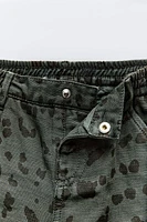 ANIMAL PRINT CARGO PANTS