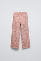 WIDE LEG FLORAL PANTS