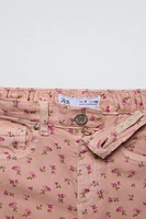 WIDE LEG FLORAL PANTS