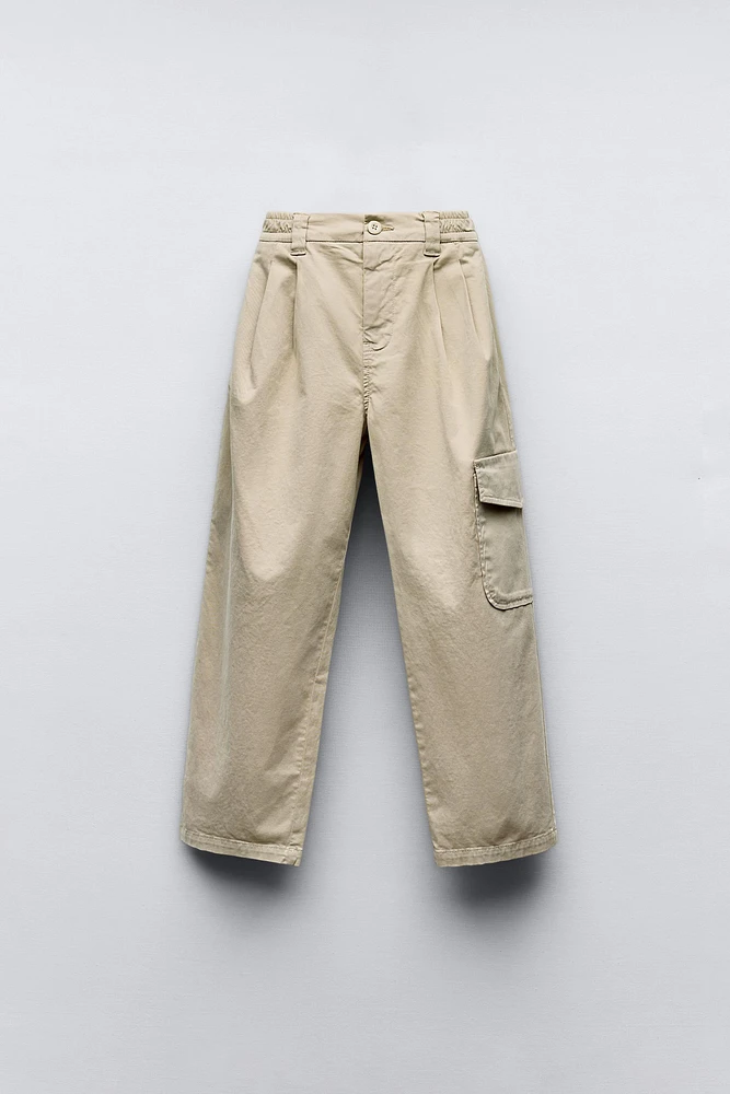 BARREL PANTS WITH POCKET