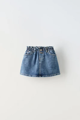 DENIM PAPERBAG SKIRT