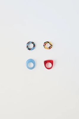 FIVE-PACK OF RESIN RINGS