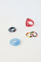 FIVE-PACK OF RESIN RINGS