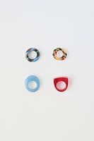 FIVE-PACK OF RESIN RINGS