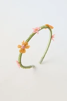 BEADED FLORAL HEADBAND