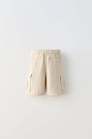 LINEN CARGO SHORTS