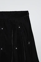 VELVET BEADED SKIRT