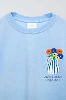 FLORAL EMBROIDERY T-SHIRT