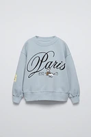 “PARIS” DOG PRINT SWEATSHIRT