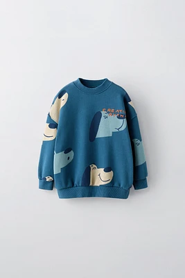 DOG PRINT SWEATSHIRT