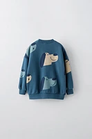 DOG PRINT SWEATSHIRT