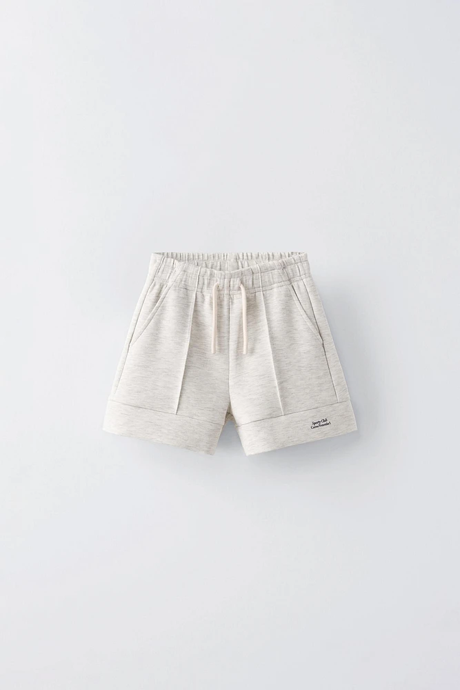 CENTRAL SEAM SHORTS WITH TEXT