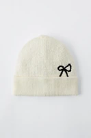 POINTELLE BOW HAT