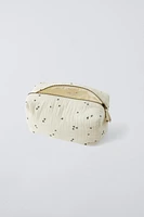 MUSLIN TOILETRY BAG WITH BIRDS