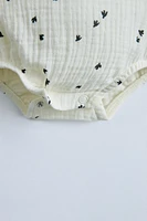 MUSLIN BIRD WRAP BODYSUIT