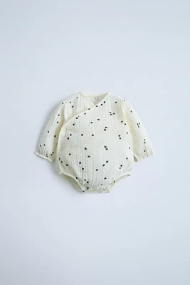 MUSLIN BIRD WRAP BODYSUIT