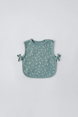 LEAF PRINT TEXTURED BIB XL