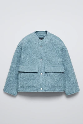 BOUCLÉ POCKET BOMBER