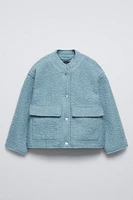 BOUCLÉ POCKET BOMBER