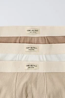 6 YEARS/ THREE-PARCK OF RIB LABEL BOXERS