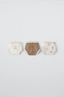 6- YEARS/ THREE-PACK OF POINTELLE BEAR UNDERWEAR