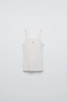 6 YEARS/ TWO-PACK OF POINTELLE BEAR TANK TOPS