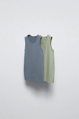 6- YEARS/ TWO-PACK OF SLEEVELESS SHIRTS