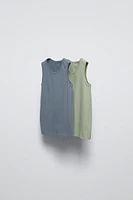 6- YEARS/ TWO-PACK OF SLEEVELESS SHIRTS