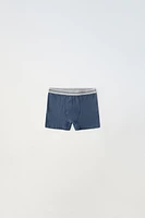 6- YEARS/ FIVE-PACK OF STRIPED BOXERS