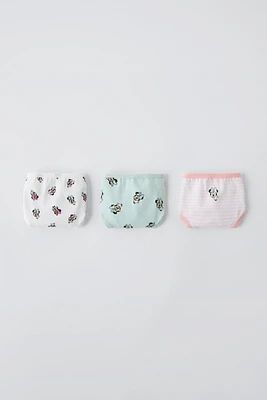 2-6 YEARS/ THREE PACK OF MINNIE MOUSE © DISNEY UNDERWEAR