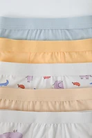 3-6 YEARS/ FIVE-PACK ANIMAL BOXER SHORTS