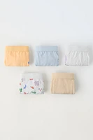 3-6 YEARS/ FIVE-PACK ANIMAL BOXER SHORTS