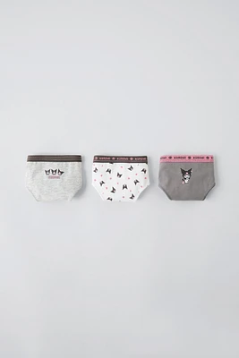 6-14 YEARS/ THREE-PACK KUROMI © SANRIO UNDERWEAR