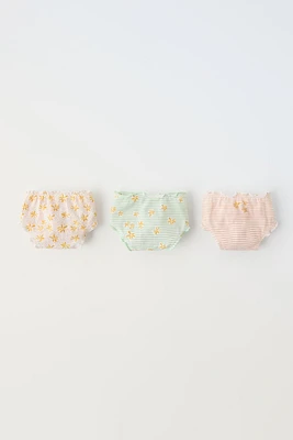 6-14 YEARS/ THREE-PACK OF BOHO PRINT UNDERWEAR