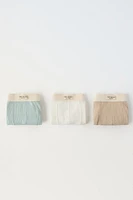 6-14 YEARS/ THREE-PACK OF LABEL BOXERS