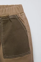 CONTRAST POCKET PANTS