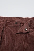 CORDUROY KNEE PATCH BAGGY PANTS