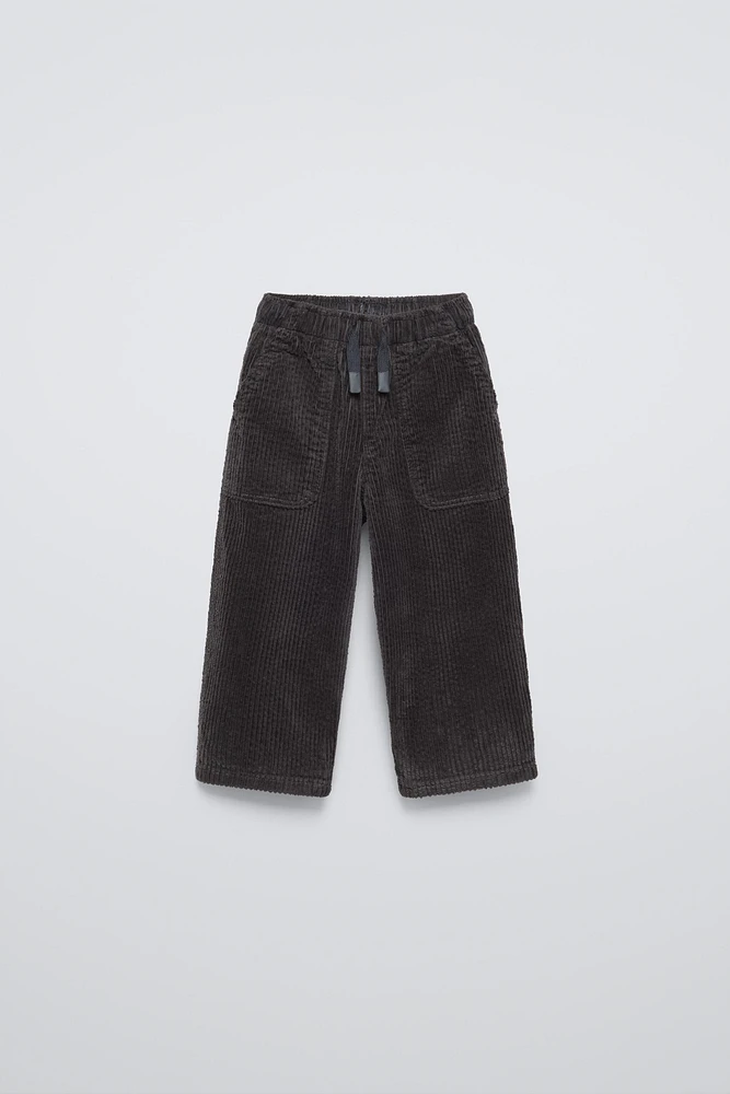 STRAIGHT LEG CORDUROY PANTS