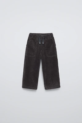 STRAIGHT LEG CORDUROY PANTS