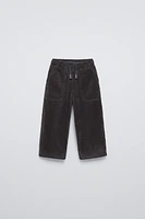 STRAIGHT LEG CORDUROY PANTS